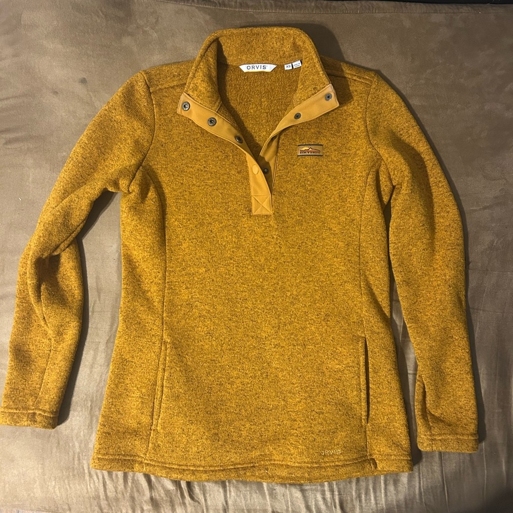 Orvis Golden Button-Up Sweater